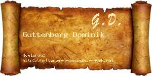 Guttenberg Dominik névjegykártya